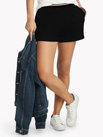 Bermudas Tommy Hilfiger Essential High-Cintura Sweatshort Negros | MX_W21302