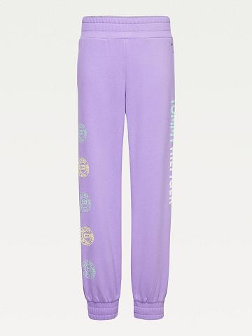 Pantalones Deportivos Tommy Hilfiger Organic Algodon Pastel Print Morados | MX_G1182