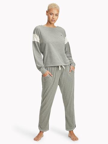 Pantalones Tommy Hilfiger Colorblock Drawstring Grises | MX_W21233