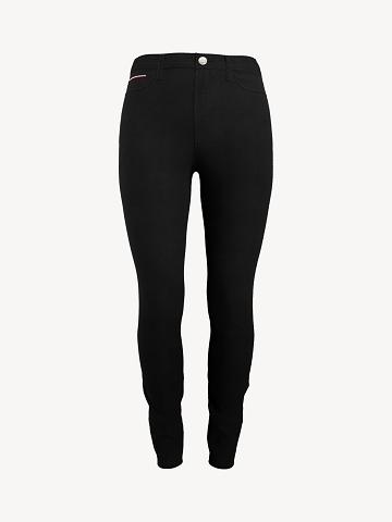 Pantalones Tommy Hilfiger Essential High-Rise Skinny Negros | MX_W21239