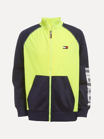 Sudaderas Tommy Hilfiger Little Colorblock Pista Jacket Verdes | MX_B2132